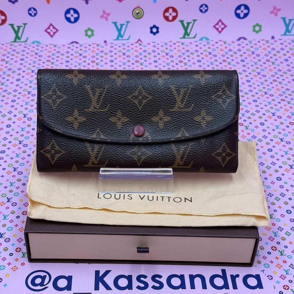 Authentic Louis Vuitton Monogram Portefeuille Emilie Long Wallet